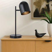 Turin Table Lamp Black Satin