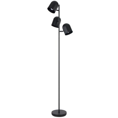 Turin 3lt Floor Lamp Black Satin