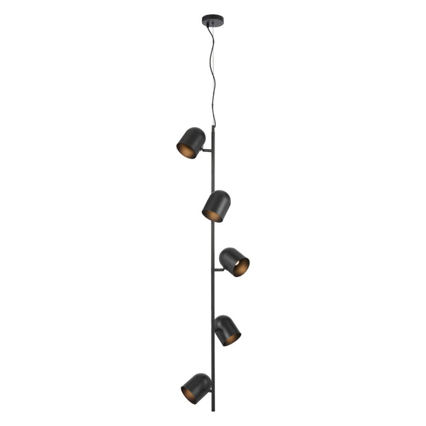 Turin 5lt Pendant Black Satin