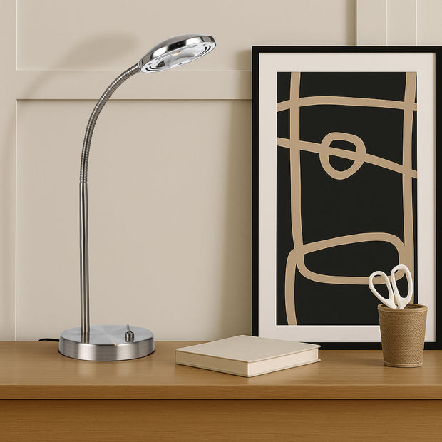 TYLER 6w LED 3000K Nickel Table Lamp