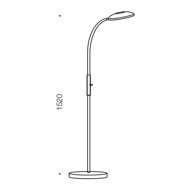 TYLER 6w LED 3000K Black Floor Lamp