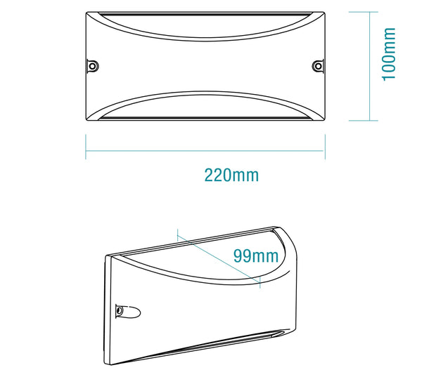 Taurus E27 Flush Wall Exterior White