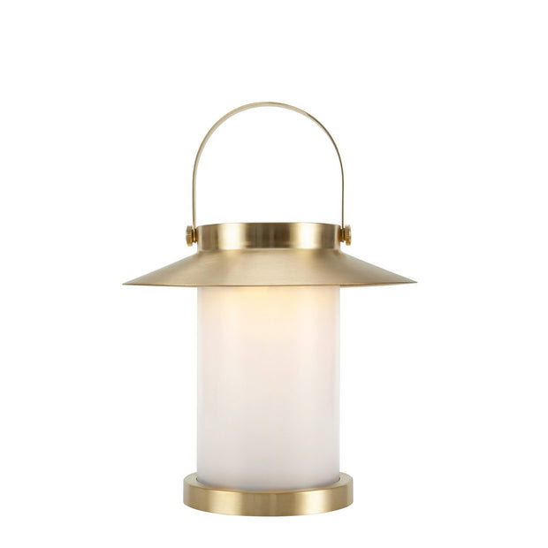 Temple 30 Solar Table Lamp Brass