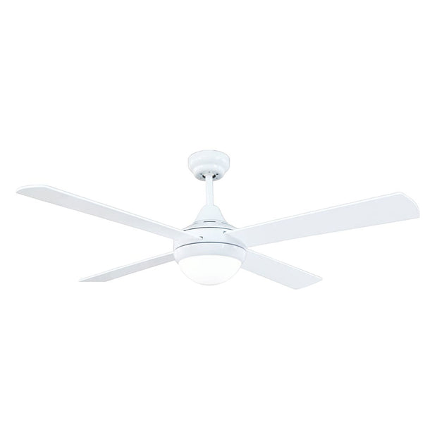 Tempo Plus AC 52 Ceiling Fan White with E27 Light and Remote