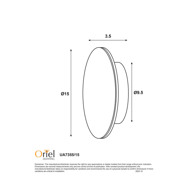 Circo 15 CCT LED IP65 Exterior Wall Light Black