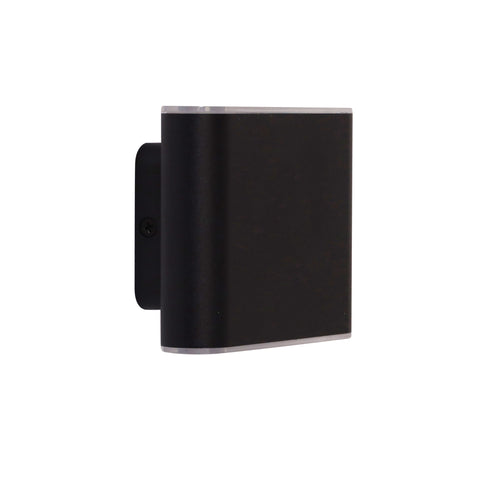 Wash 2x3w LED IP65 Exterior Wall Light Black