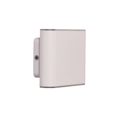 Wash 2x3w LED IP65 Exterior Wall Light White