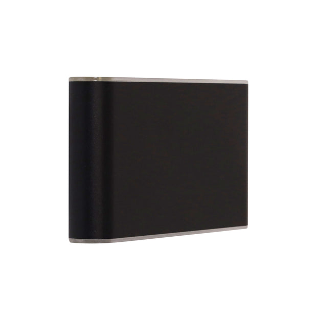 Wash 2x6w LED IP65 Exterior Wall Light Black