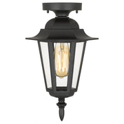 Upton IP44 Exterior Close to Ceiling Light Black