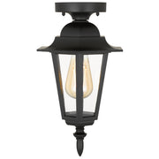 Upton IP44 Exterior Close to Ceiling Light Black