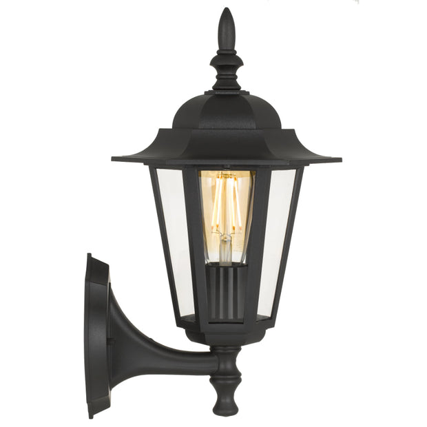 Upton IP44 Exterior Wall Light Black