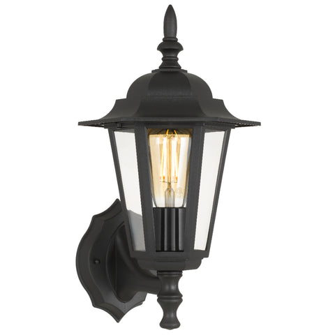 Upton IP44 Exterior Wall Light Black