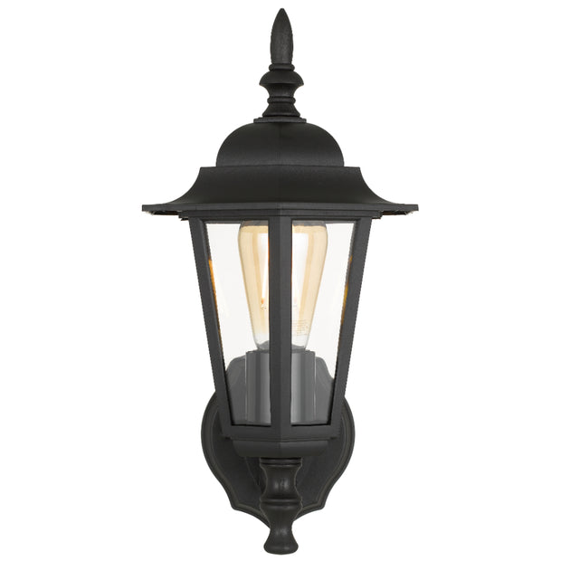 Upton IP44 Exterior Wall Light Black