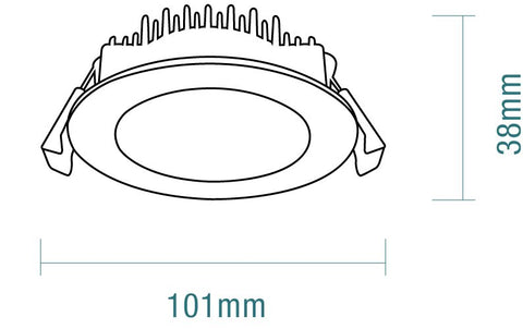 Ultra 10w Tricolour LED Downlight White