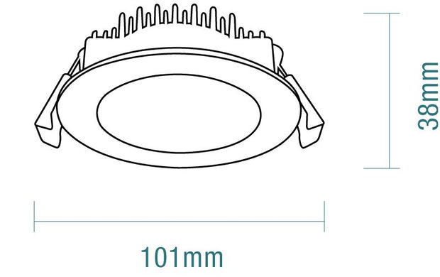 Ultra 10w Tricolour LED Downlight White