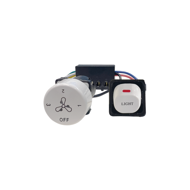 Proton DC 1220mm All ABS 4 Fast Fix Blade Wall Control Ceiling Fan Only Matt White