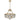 Valmont 6 Light CTC Pendant Brass and Frosted Water Glass