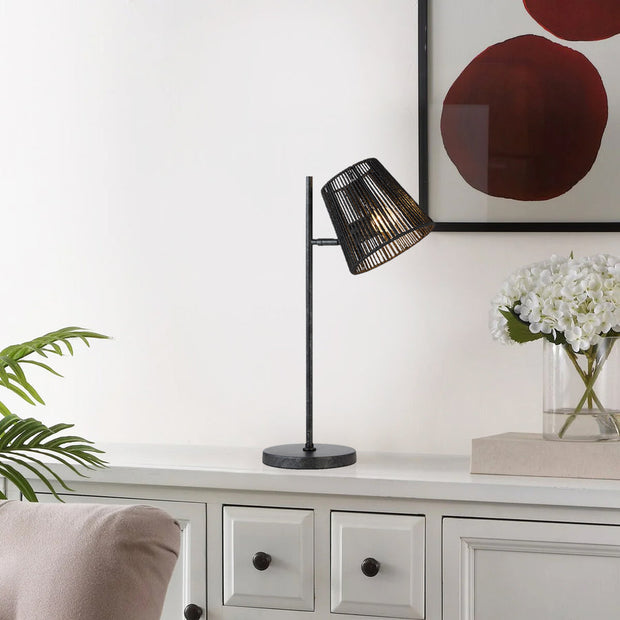 Valora Table Lamp Gun Metal with Black String