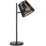 Valora Table Lamp Gun Metal with Black String