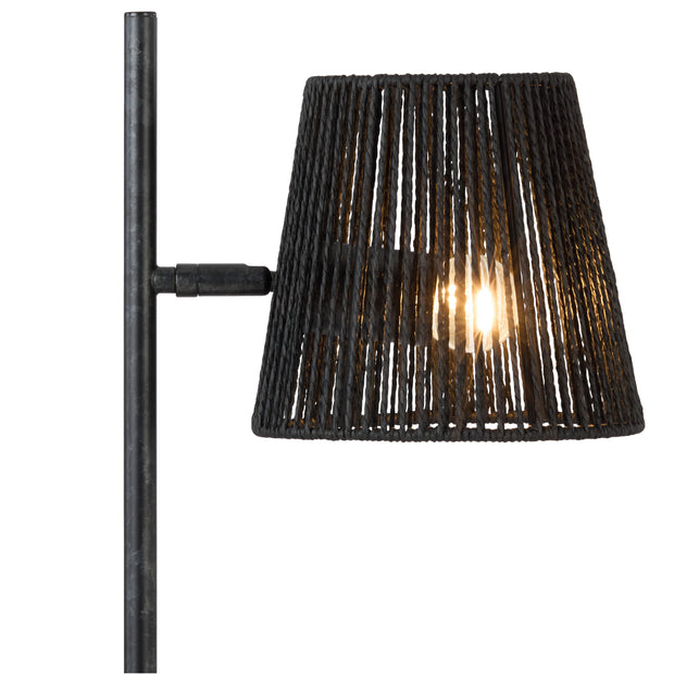 Valora Table Lamp Gun Metal with Black String