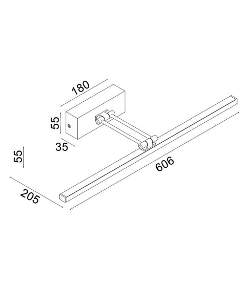 Vanidad 20w CCT LED IP44 Linear Picture Light Chrome