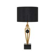 Vardo Table Lamp Black and Antique Gold