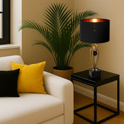 Vardo Table Lamp Black and Antique Gold