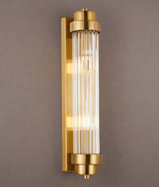 Varillas Up/Down Wall Light Glass Rods with Antique Brass