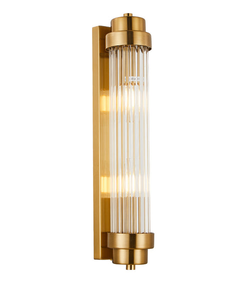 Varillas Up/Down Wall Light Glass Rods with Antique Brass