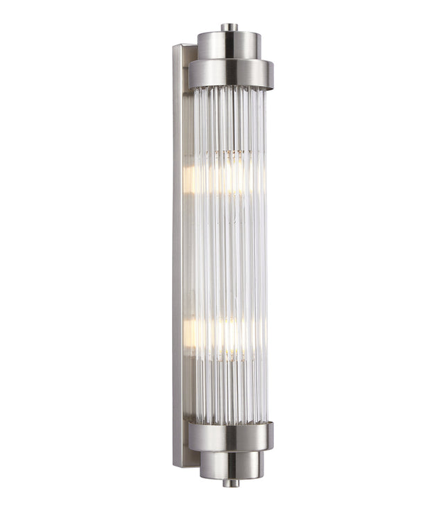 Varillas Up/Down Wall Light Glass Rods with Satin Chrome