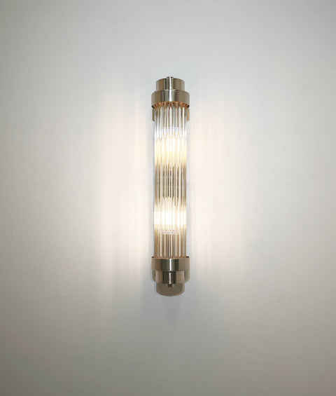 Varillas Up/Down Wall Light Glass Rods with Satin Chrome