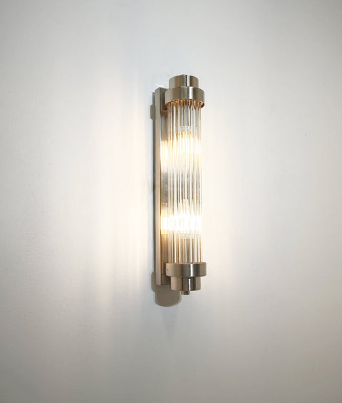 Varillas Up/Down Wall Light Glass Rods with Satin Chrome