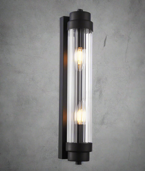 Varillas Up/Down Wall Light Glass Rods with Black