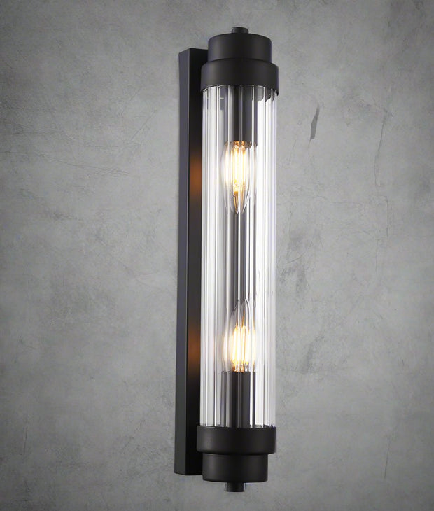 Varillas Up/Down Wall Light Glass Rods with Black