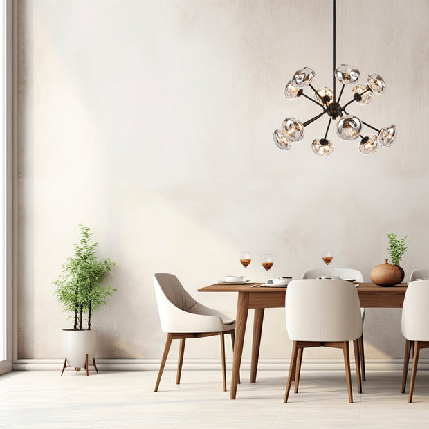 Varlin 12lt Pendant Black and Mirror Glass