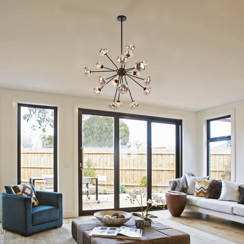 Varlin 18lt Pendant Black and Mirror Glass