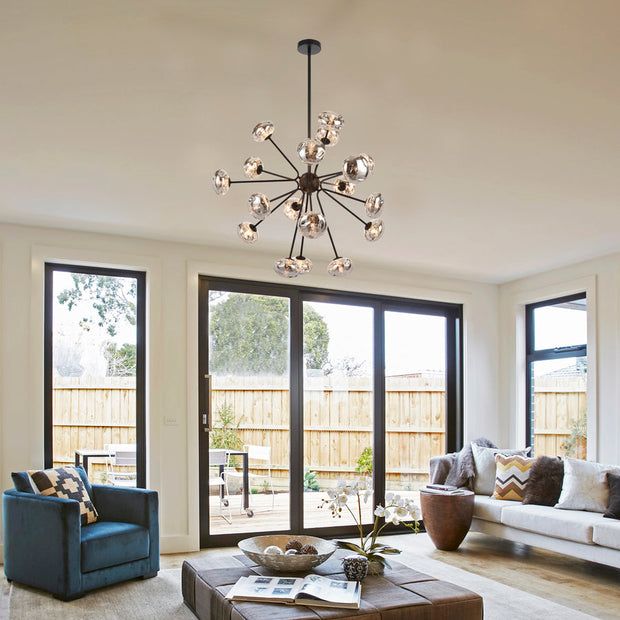 Varlin 18lt Pendant Black and Mirror Glass