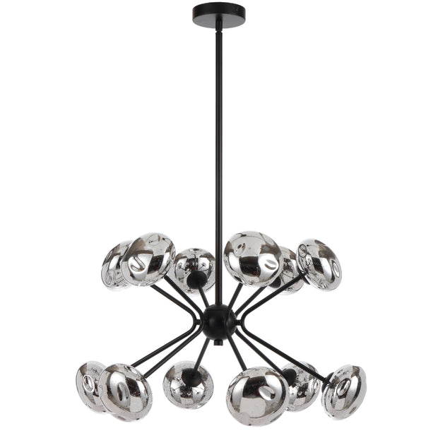 Varlin 12lt Pendant Black and Mirror Glass