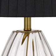 Veana Table Lamp Antique Gold Clear Black