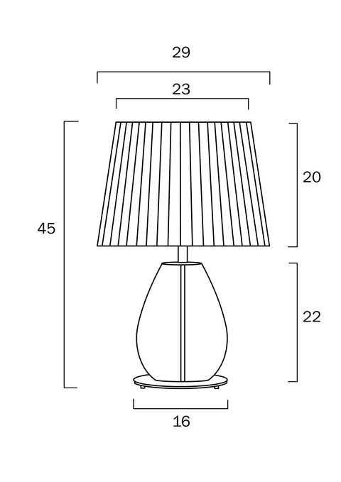 Veana Table Lamp Antique Gold Clear Black