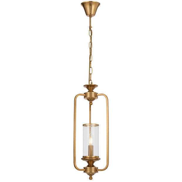 Velden 1lt Pendant Copper with Clear Glass