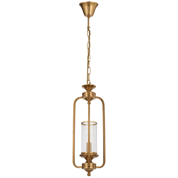 Velden 1lt Pendant Copper with Clear Glass