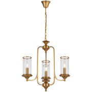 Velden 4lt Pendant Copper with Clear Glass