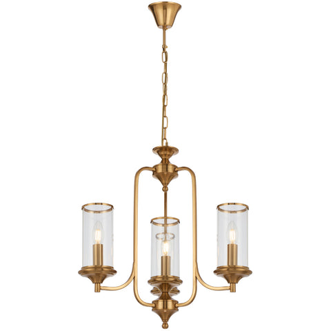 Velden 4lt Pendant Copper with Clear Glass