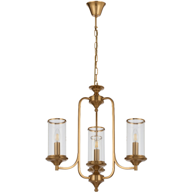 Velden 4lt Pendant Copper with Clear Glass