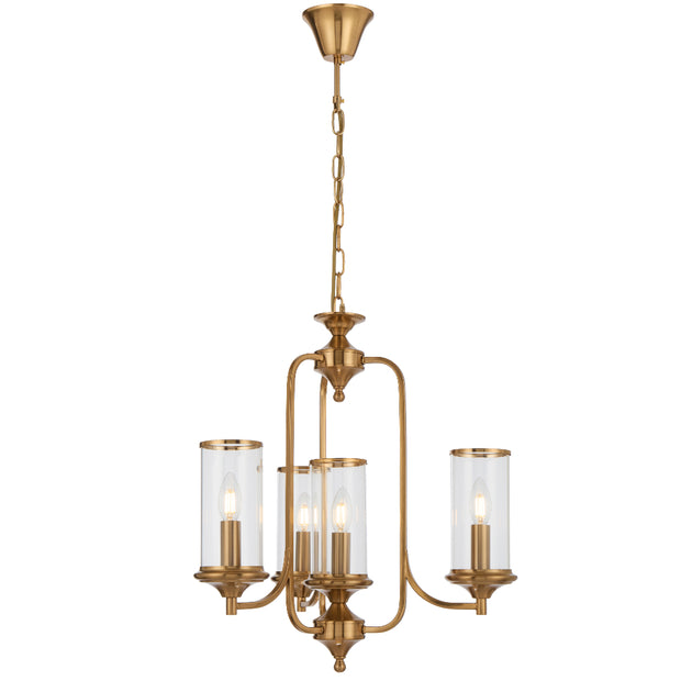 Velden 4lt Pendant Copper with Clear Glass