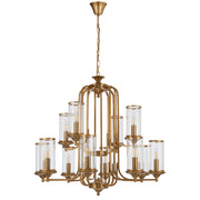 Velden 12lt Pendant Copper with Clear Glass