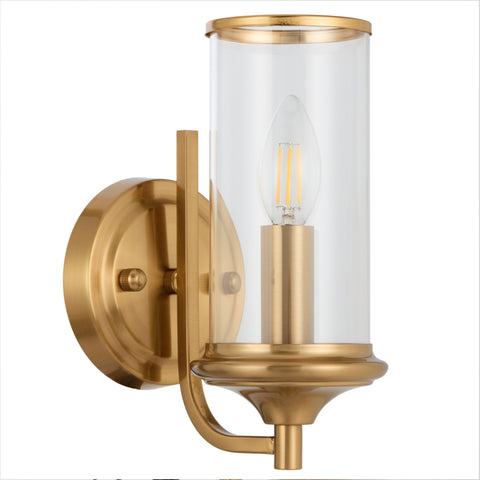 Velden Wall Light Copper with Clear Glass