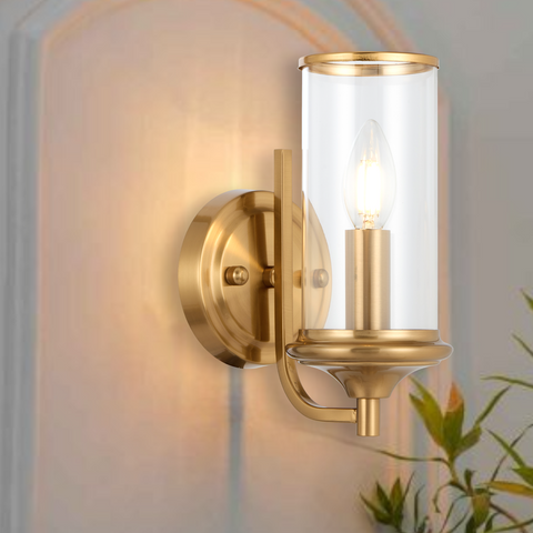 Velden Wall Light Copper with Clear Glass