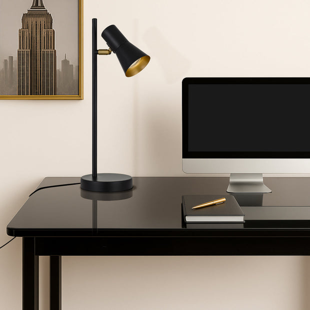 Verik Table Lamp Black with Brass Inner